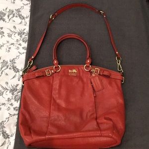 Coach Pumpkin Orange Leather Hobo Bag